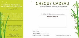 Un cadeau original et personnalisé Naturopathe à Nantes offrez un chèque cadeau